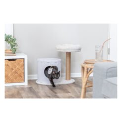 Arbre a chat filia avec niche en feutre couleur creme — TRIXIE — vue 2