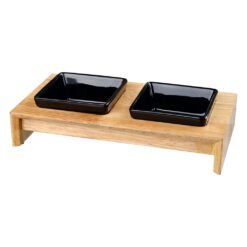 Set de gamelles ceramique bois — TRIXIE — vue 1