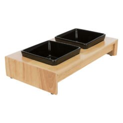 Set de gamelles ceramique bois — TRIXIE — vue 2